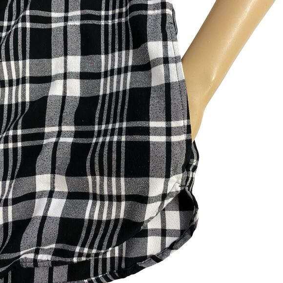 Upcycled Flannel Shirt Womens XL Rolling Stone Grunge Shacket Rock Concert Art - Picture 4 of 16